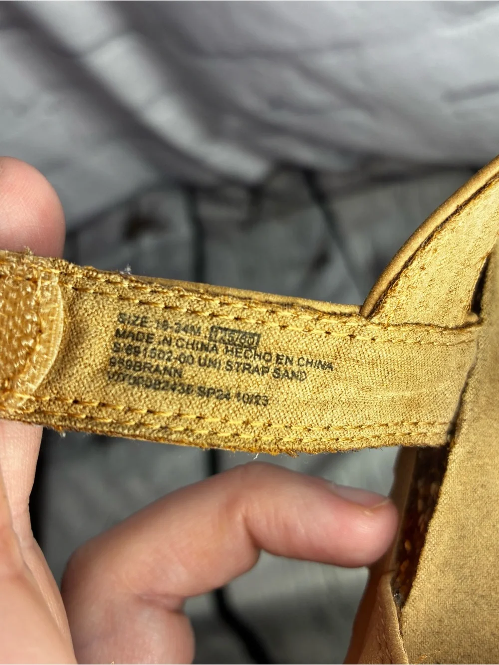 5/$20 Baby Gap Minimalist Tan Baby Cork Hook and‎ Loop Strap Sandals Size 12-18M